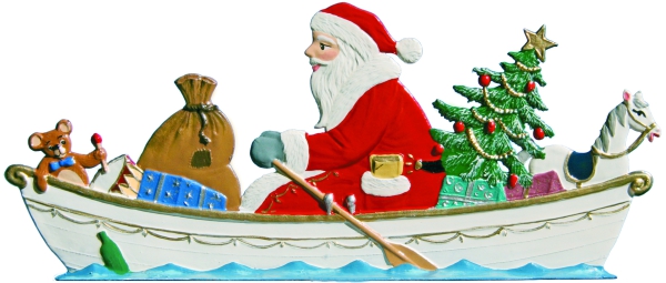 Zinnfigur Nikolaus im Boot