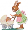 Bunny with baby carriage